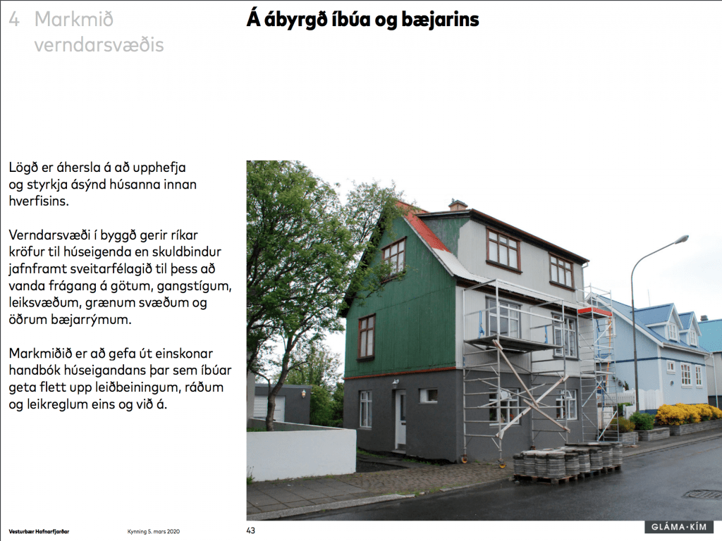Úr kynningunni um Vesturbæ sem verndarsvæði